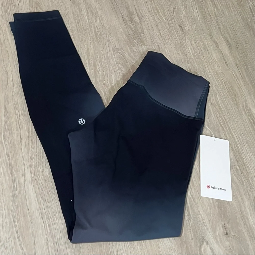 New With Tags Lululemon Wunder Train HR 28” Blue Black Multi Size 8 - Picture 3 of 5